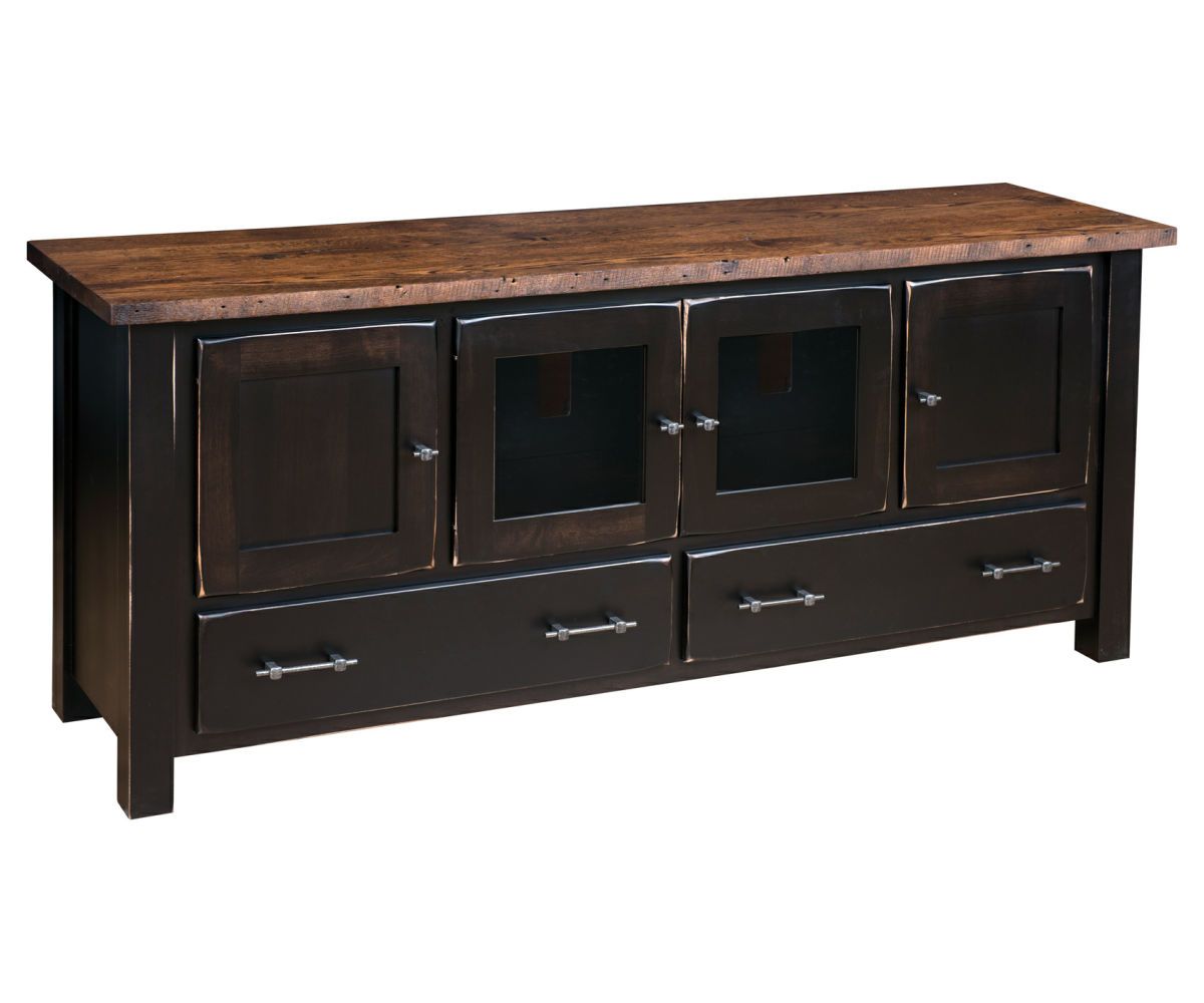 Reclaimed Barn Wood TV Stand – 70"W