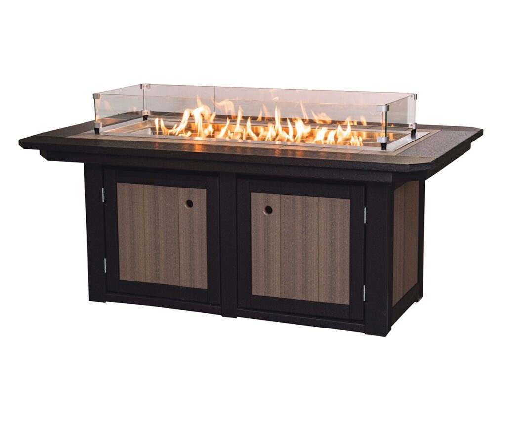 Rectangular Fire Pit Table – 25"H
