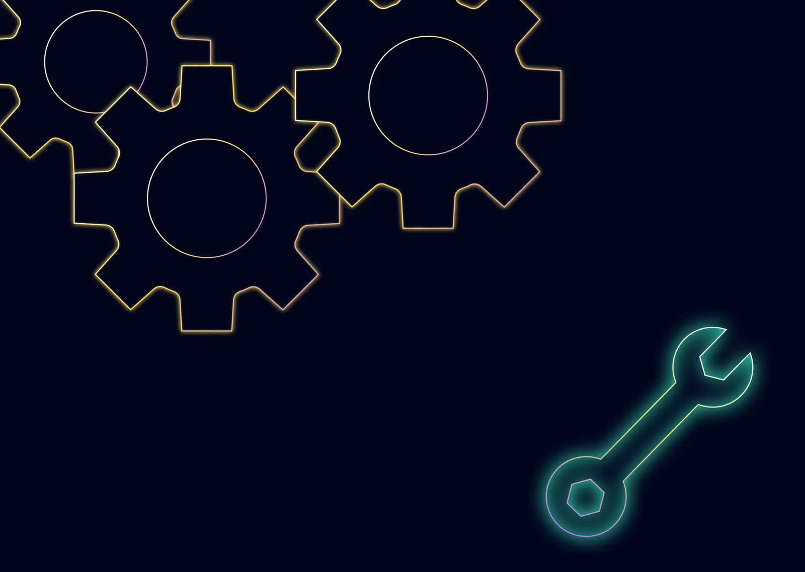 Illustration of gears and a wrench