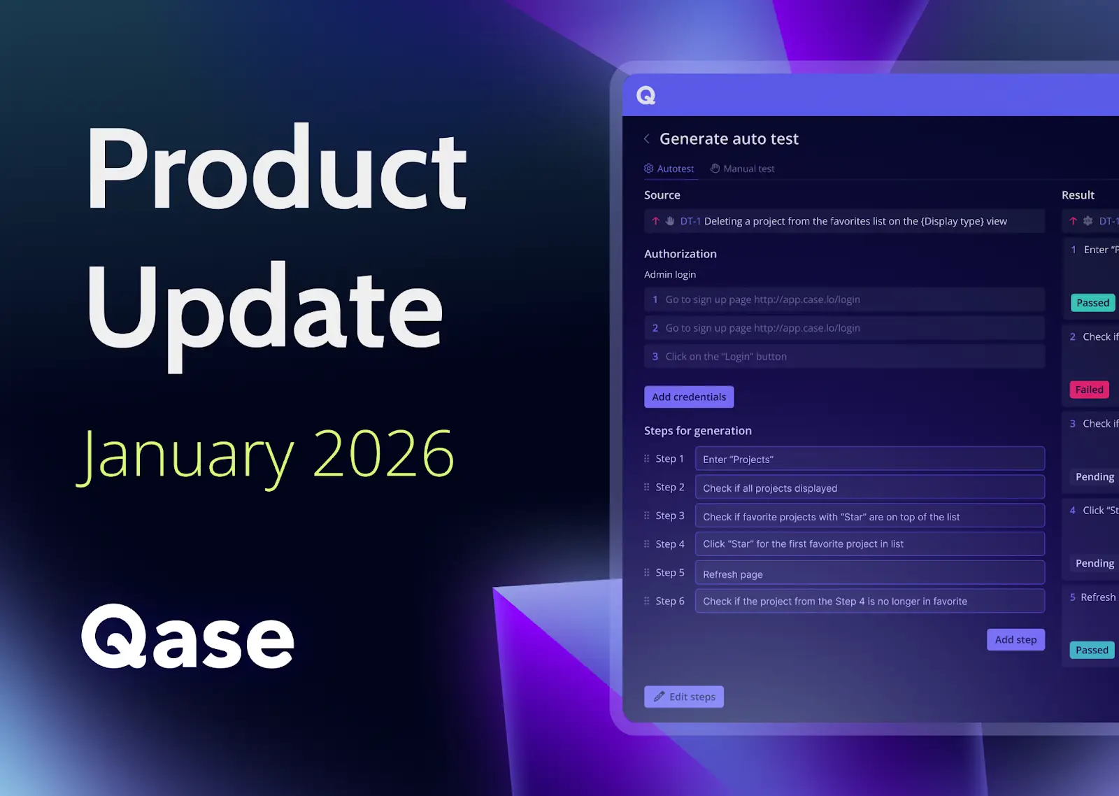 Qase Product Updates: January 2026
