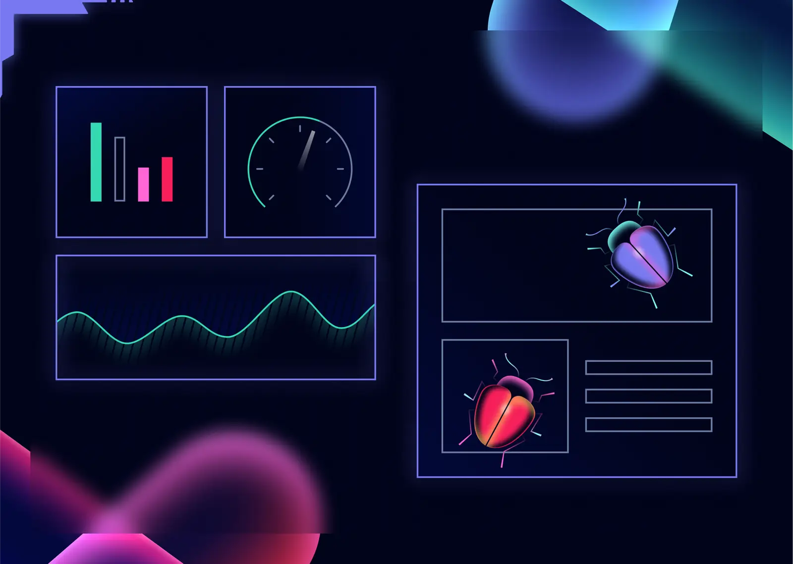 Illustration of graphs and bugs
