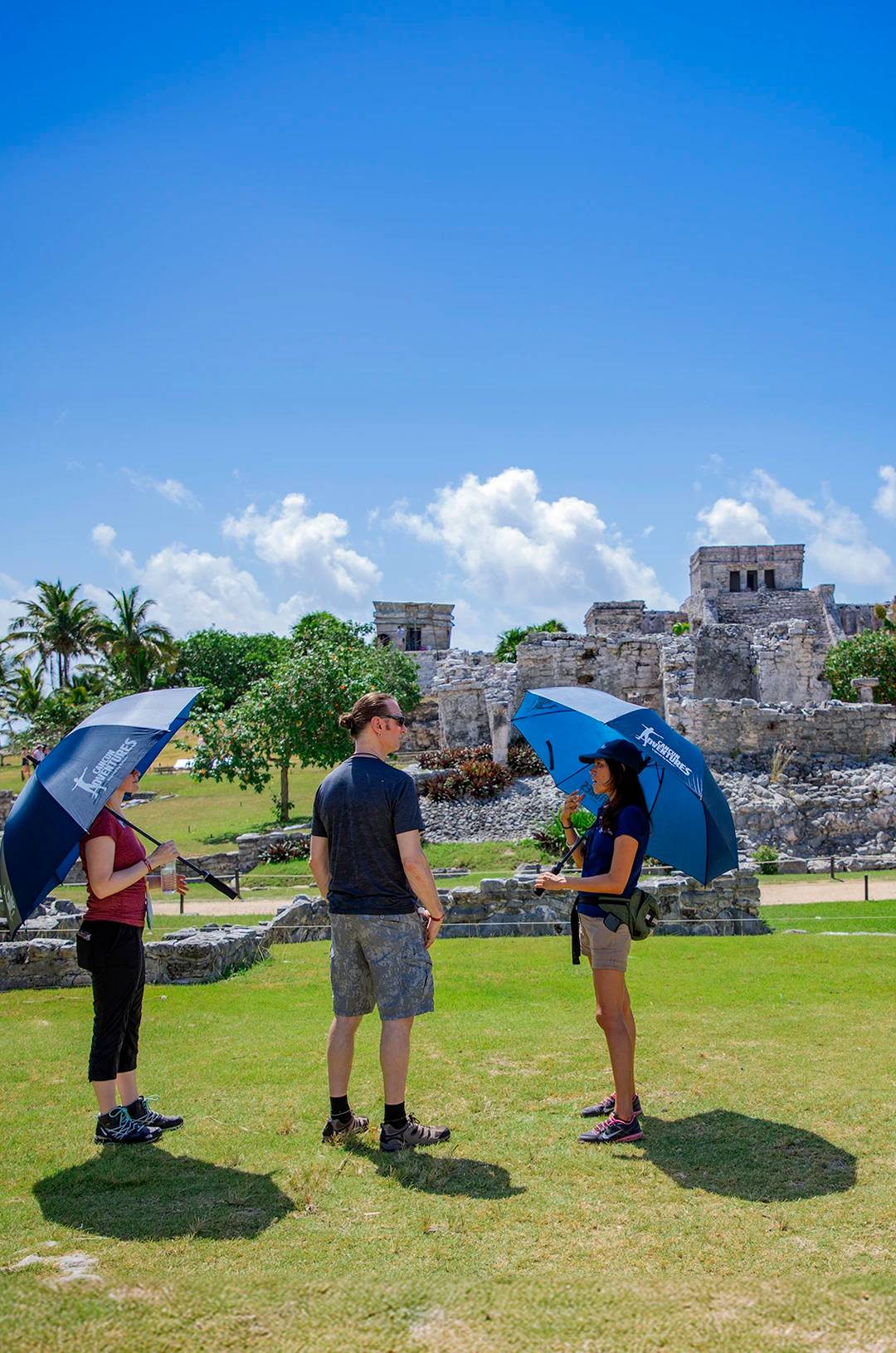 Travelers on a Guided Tulum tour.