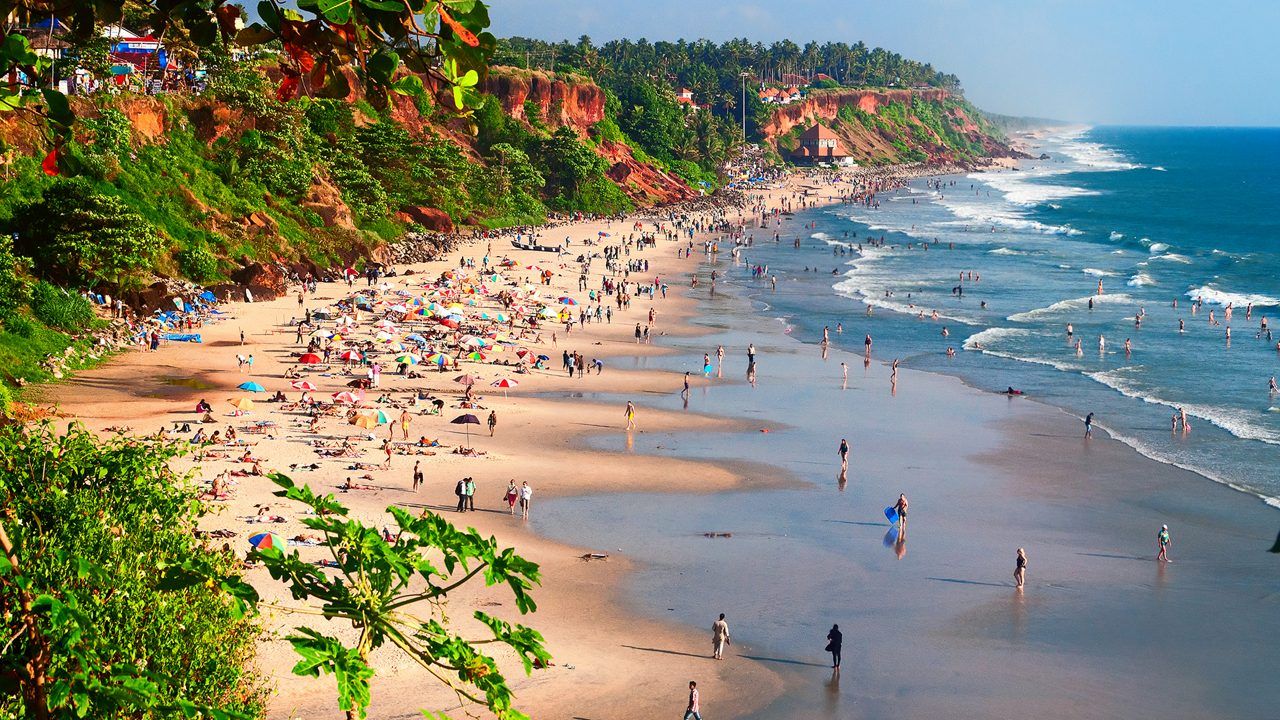 varkala beach - the cliffs and the beach