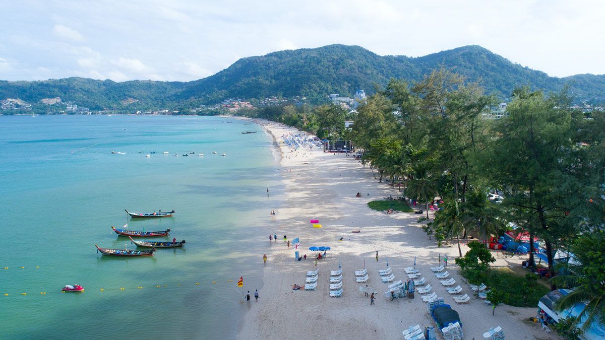 aerial view of the Patong beach