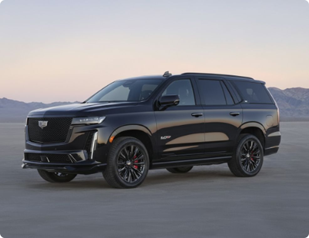 Parked black SUV