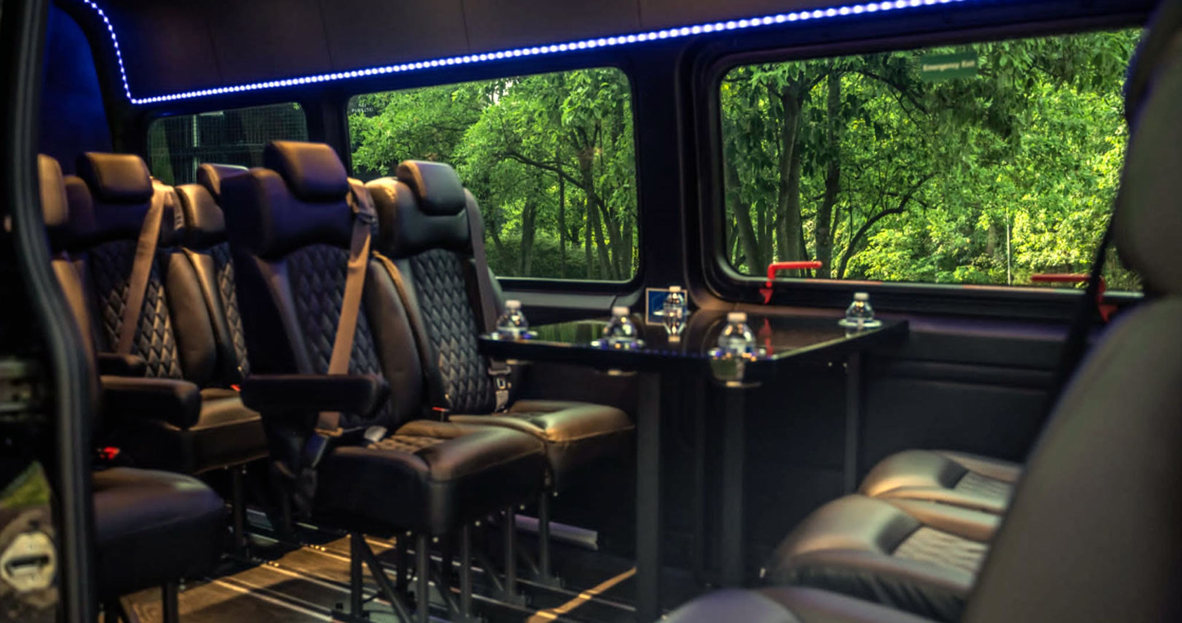 Interior of a van