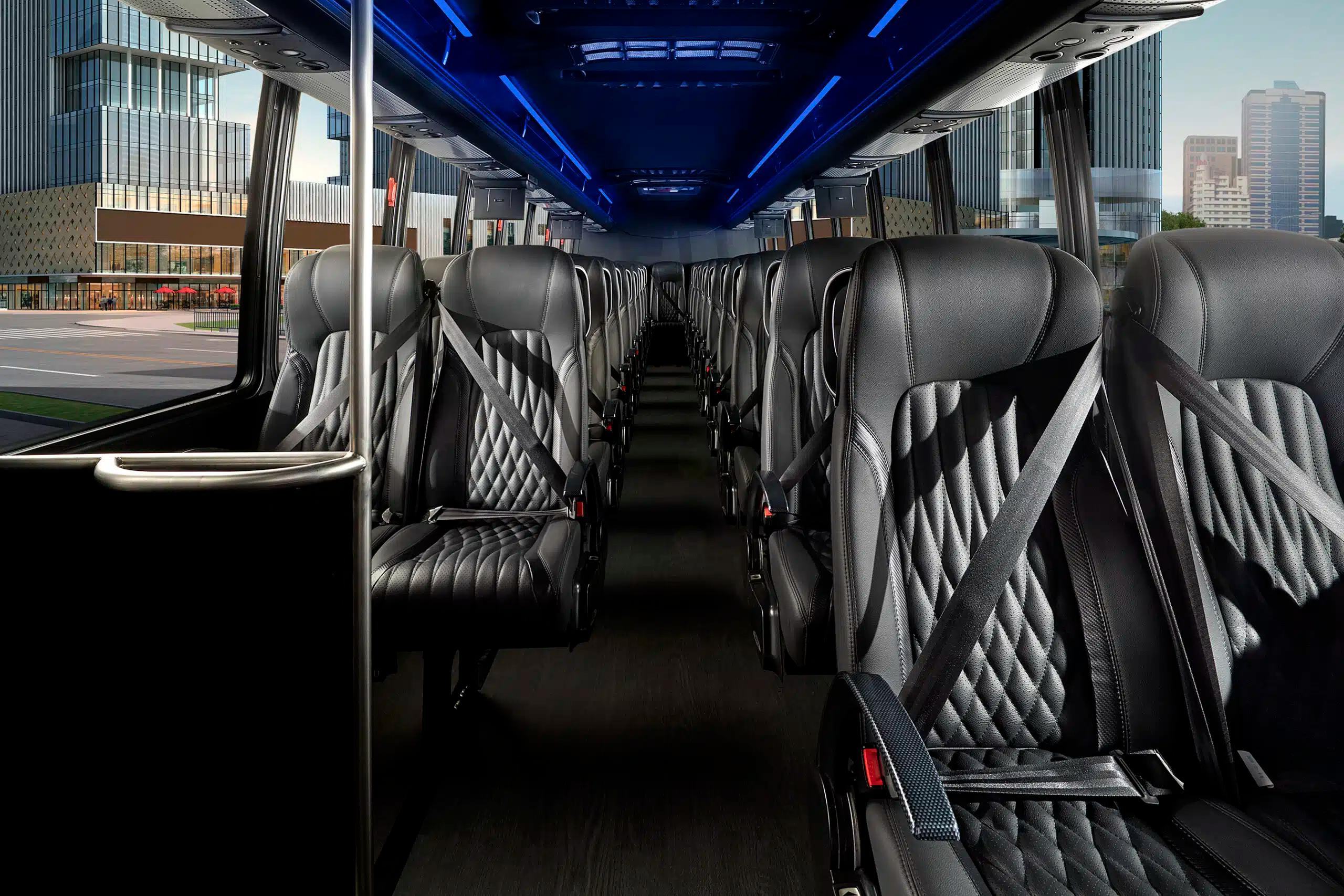 Interior of a minibus