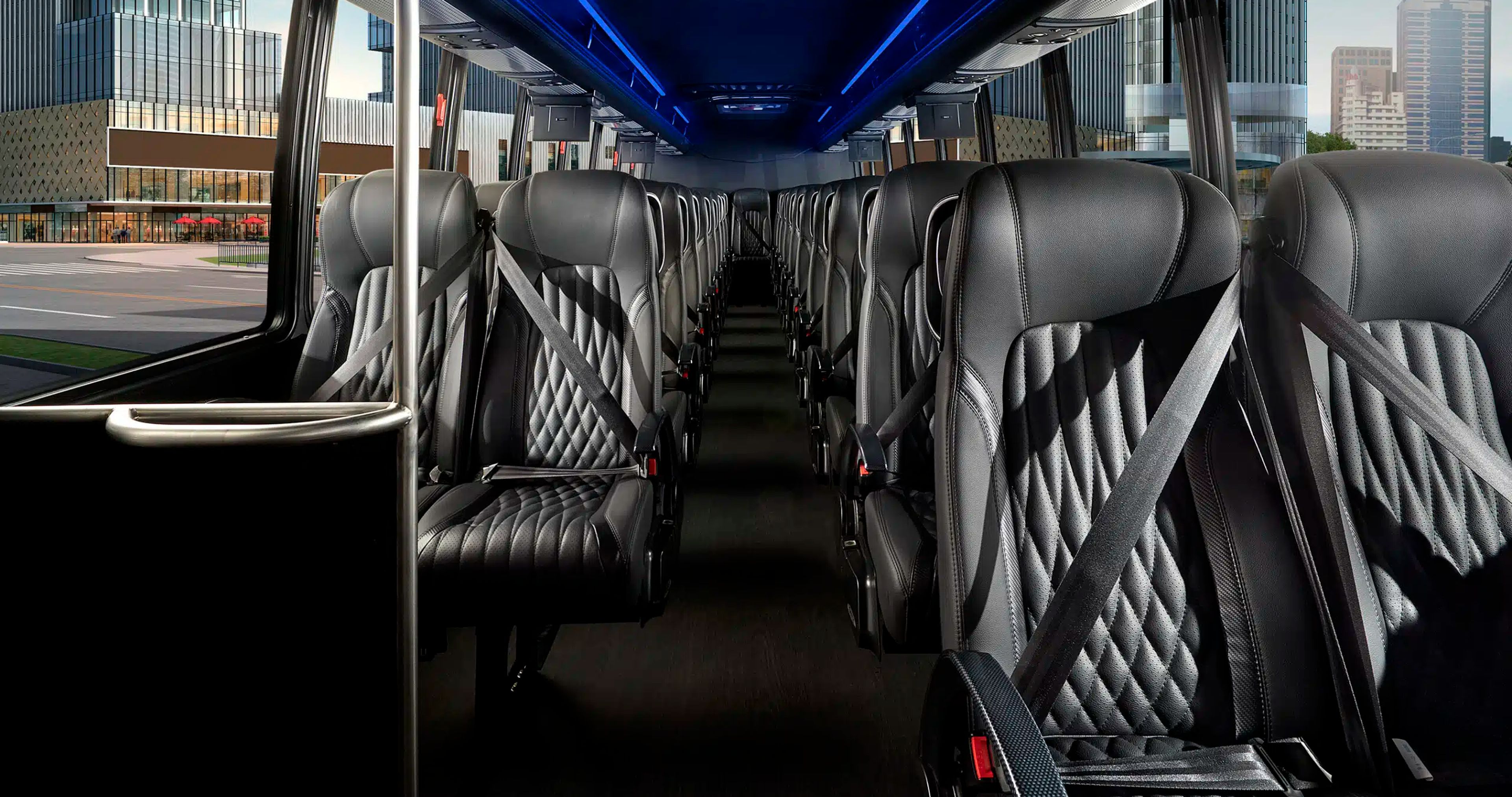 Interior of a minibus
