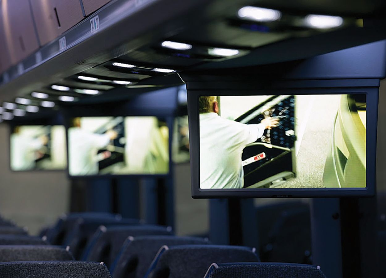 Interior of an executive coach