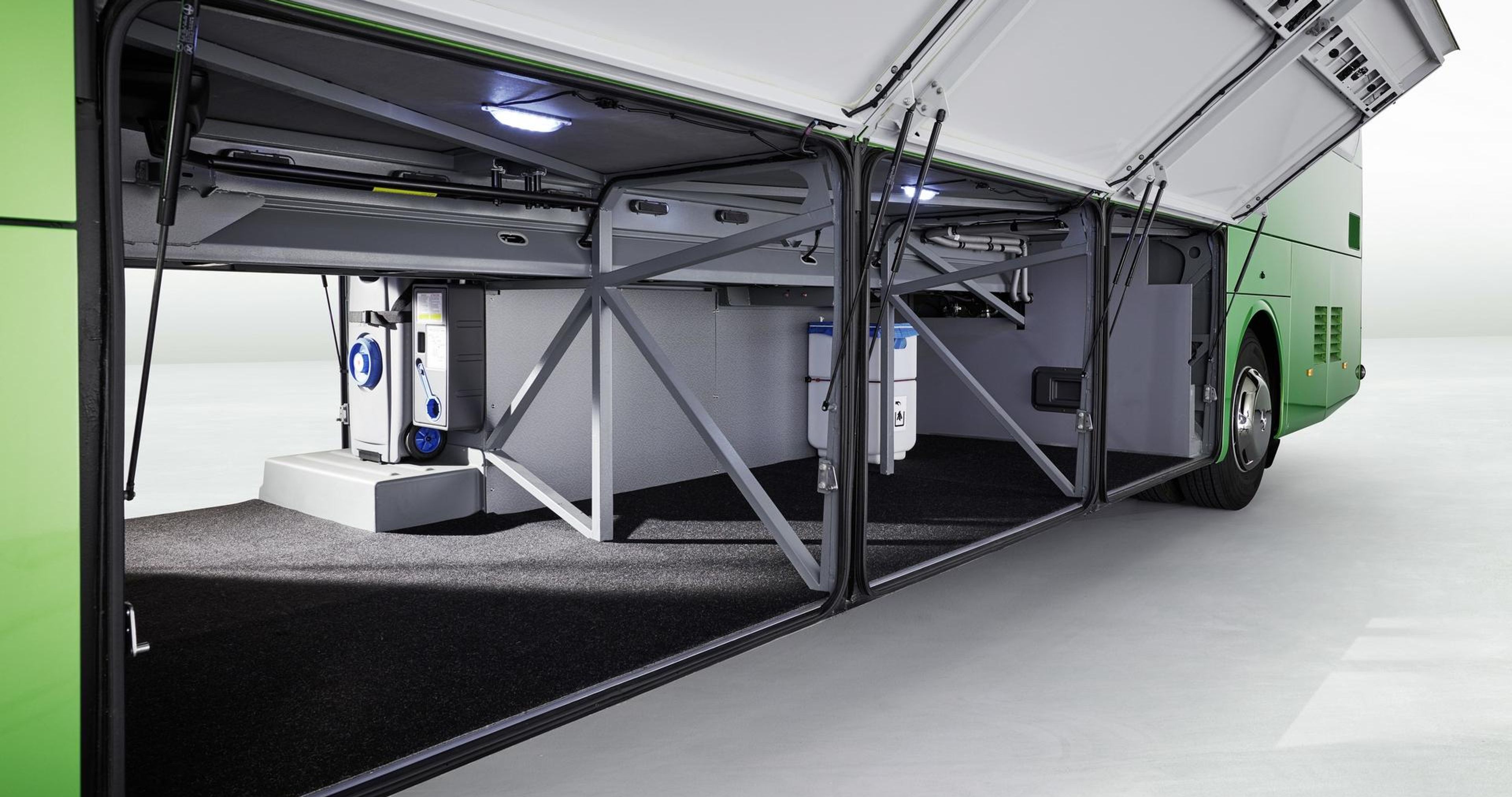 Storage of a coach