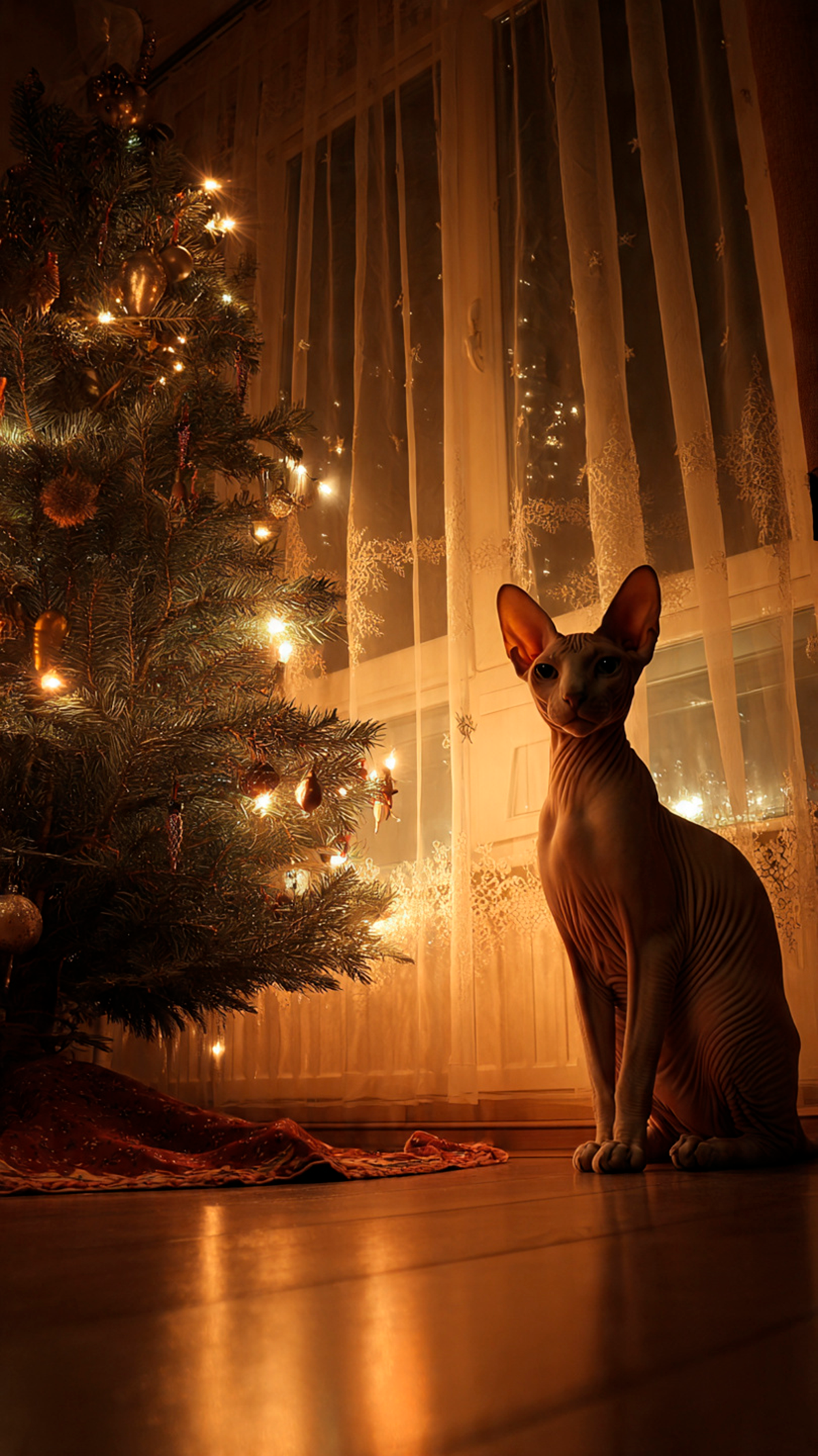 Navidad en paz con tu gato sphynx: Guía para unas fiestas seguras y mágicas