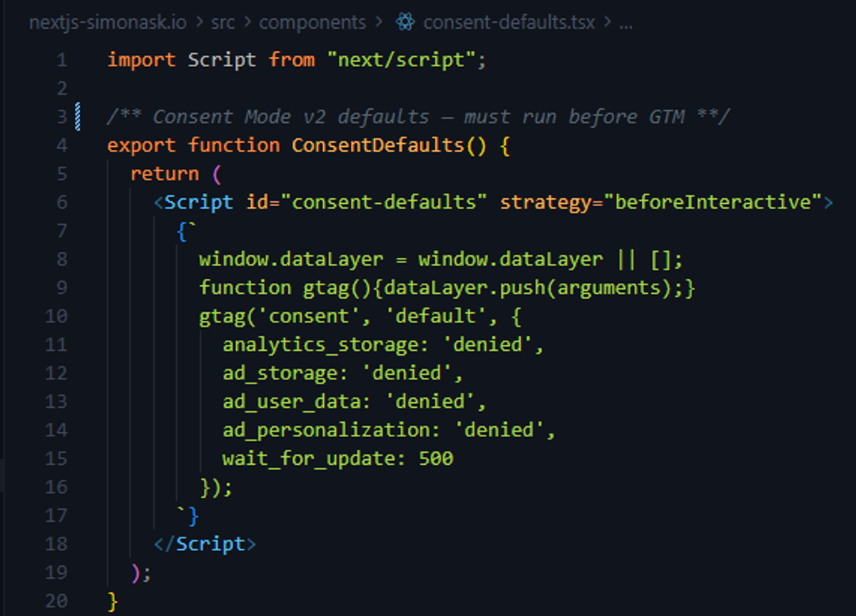 Default consent states