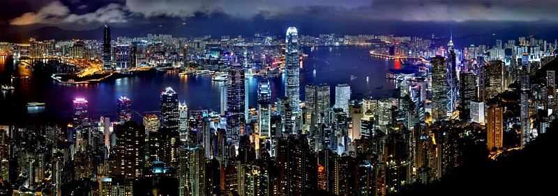 Skylines of Hong Kong and Macau