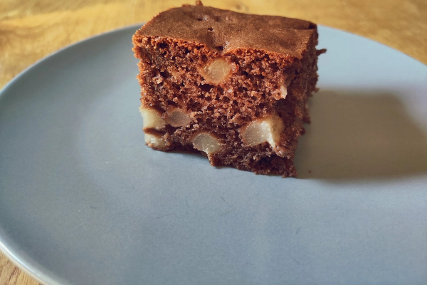 Card background for Birnen-Pekanuss Kuchen