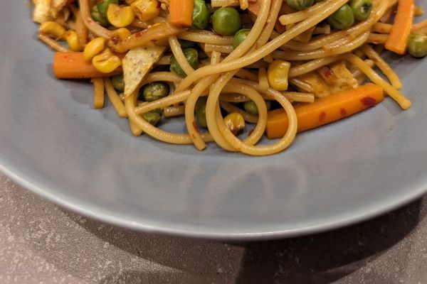 Card background for chinesische Nudeln a la Mama