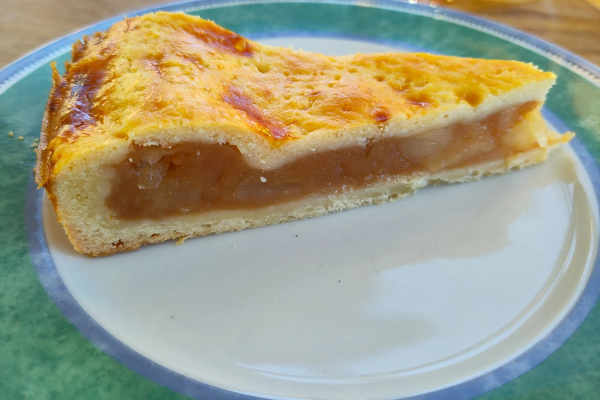 Card background for gedeckter Apfelkuchen