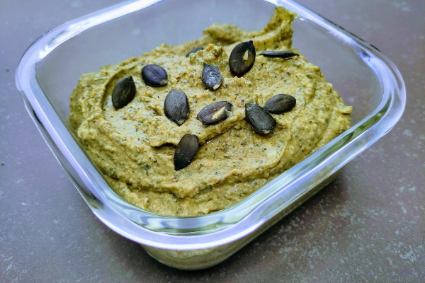 Card background for Kürbiskernaufstrich