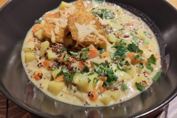 Card background for mexikanischer Käse-Eintopf