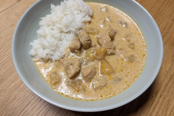 Card background for scharfes Mango-Curry