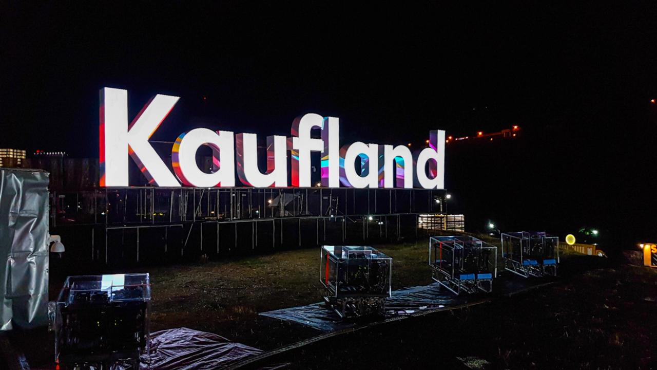 Kaufland Projection Installation at Neversea 2019