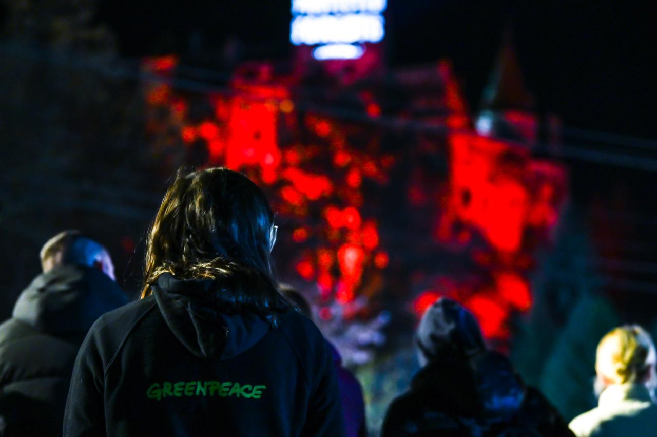 Greenpeace — SOS Carpathian Forest at Bran Castle