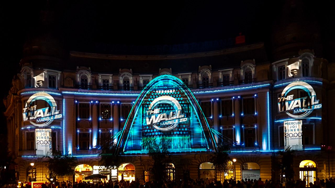 The Wall Launch Projection — BCR Piața Universității