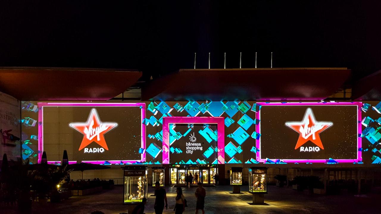 Băneasa Shopping City — 10th Anniversary Façade Show