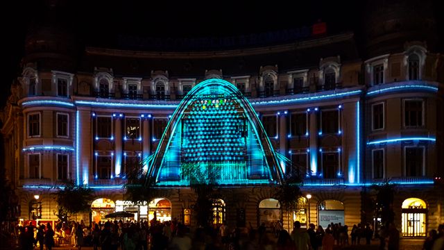 The Wall Launch Projection — BCR Piața Universității