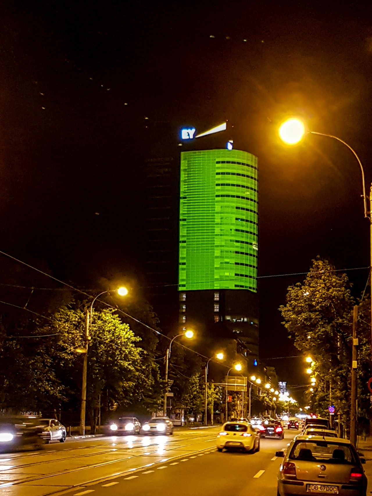 EY Romania — 25th Anniversary Tower Mapping