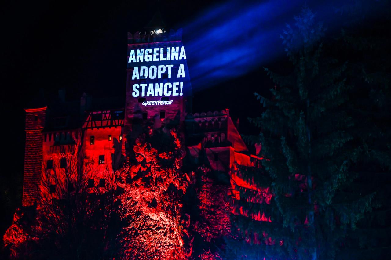Greenpeace — SOS Carpathian Forest at Bran Castle