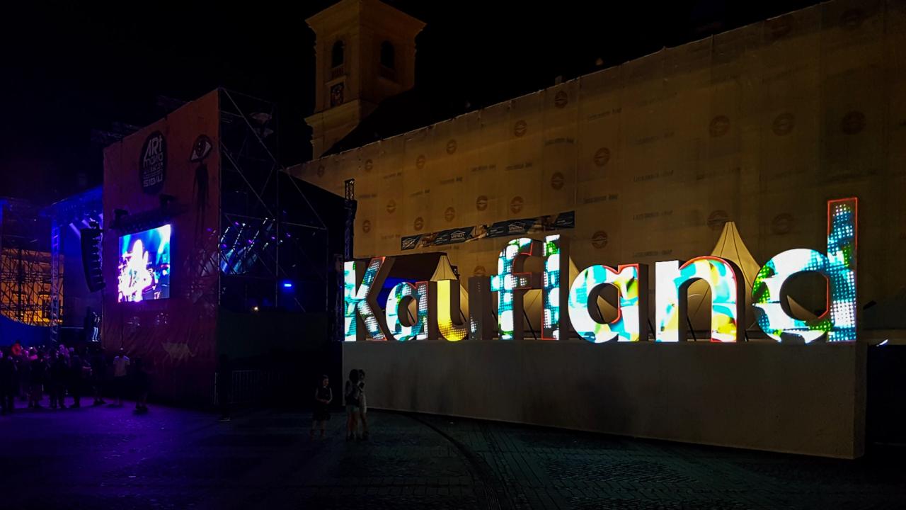 Kaufland Projection Installation at ARTmania 2018