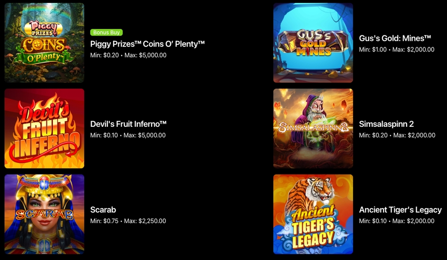 Fanatics Casino slot titles
