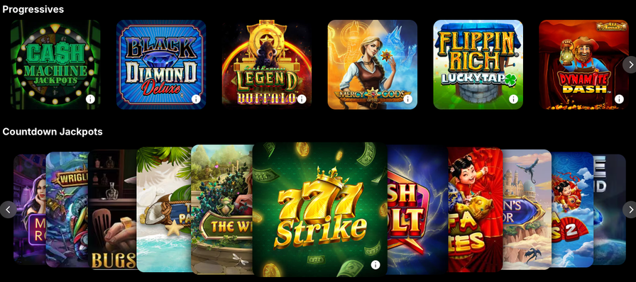 Golden Nugget Casino progressive jackpot slot titles