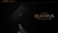 Black Caesars Rewards Olympus card on a mountain peak with text: Introducing Olympus, the peak of