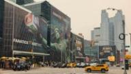 Large Fanatics Fest NYC banners on the exterior of the Javits Center in New York