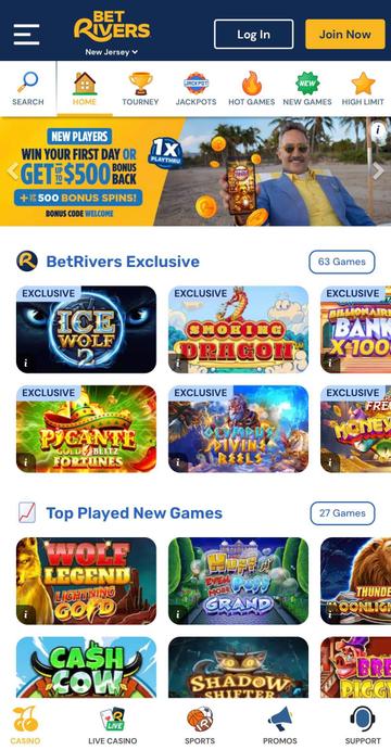BetRivers Casino app screenshot