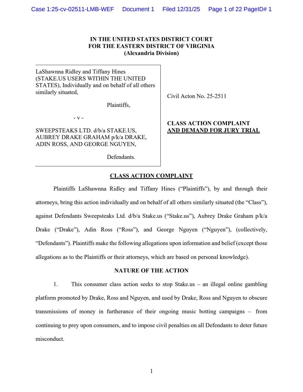 Drake-Va-class-action preview