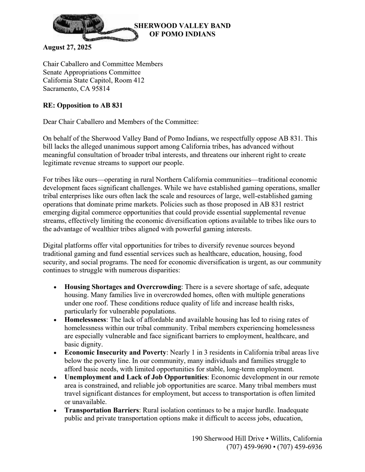 SVR Opposes AB 831 preview