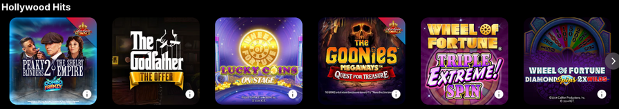 Golden Nugget Casino slot titles
