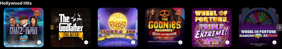 Golden Nugget Casino slot titles