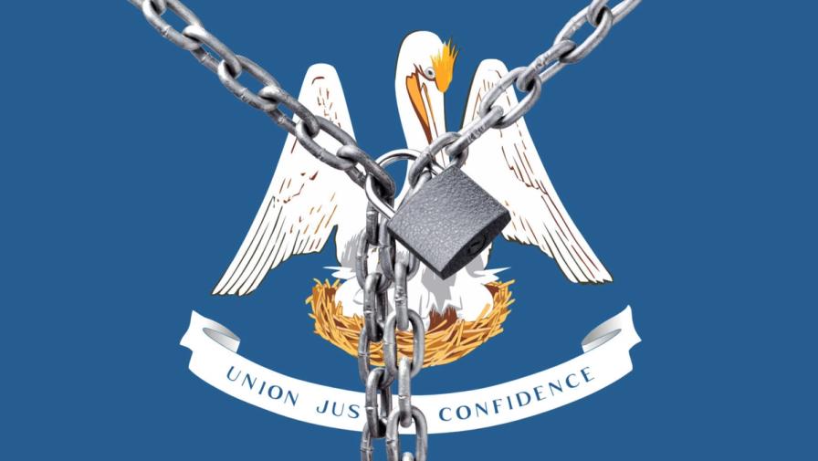 Louisiana flag chain