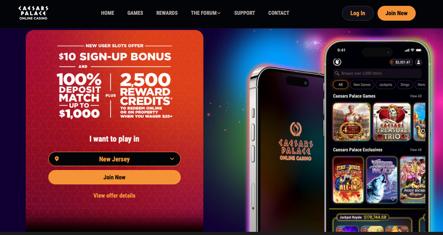 caesars palace casino bonus