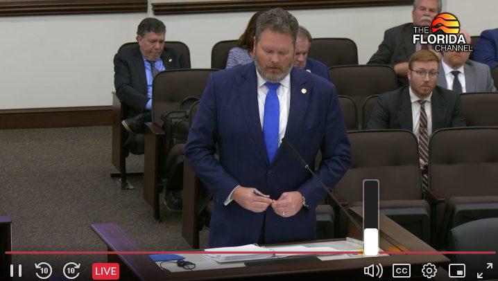 Florida state Sen. Jonathan Martin speaking on Wednesday