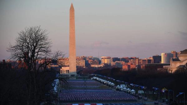 sunrise over washington monument