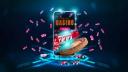 Smartphone displaying an online casino app with a slot machine showing 777, a roulette wheel, and