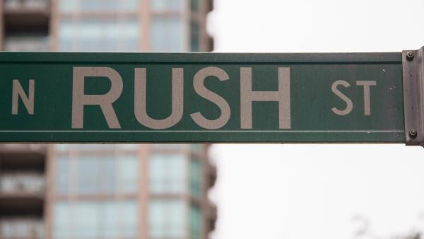 rush street sign
