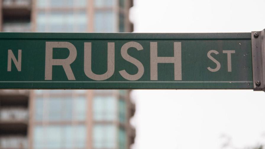 rush street sign