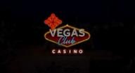 A glowing retro neon sign for "Vegas Club Casino" against a dark background.