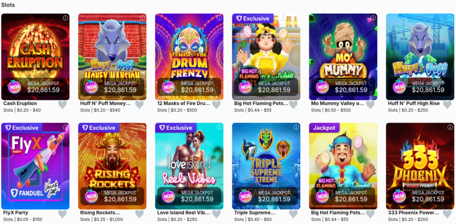 FanDuel Casino slot titles