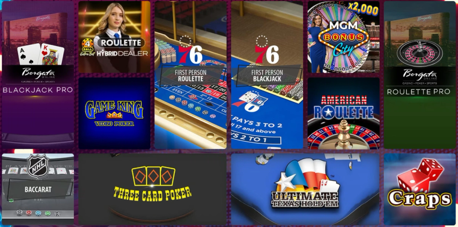 Borgata Casino table games